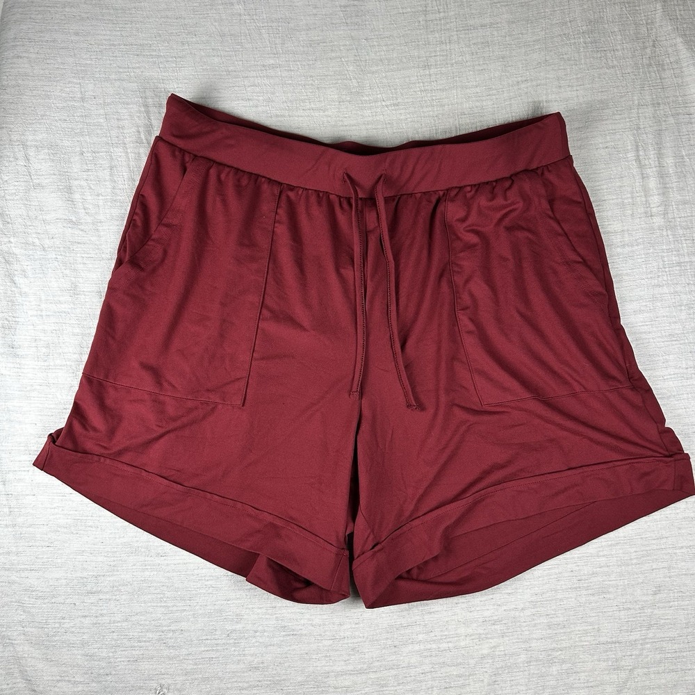 X-LARGE JESSICA Patch Pocket SHORTS LuLaRoe ~ Solid Red ~ Size 16